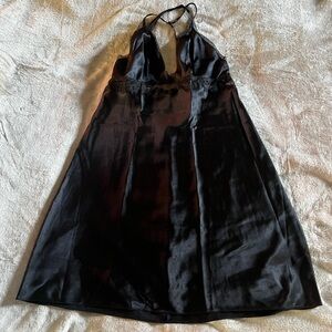 Victoria’s Secret Black Satin Slip Dress